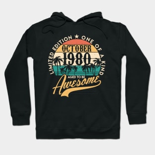 50th birthday gifts for men and women October 1980 gift 40 years Hoodie